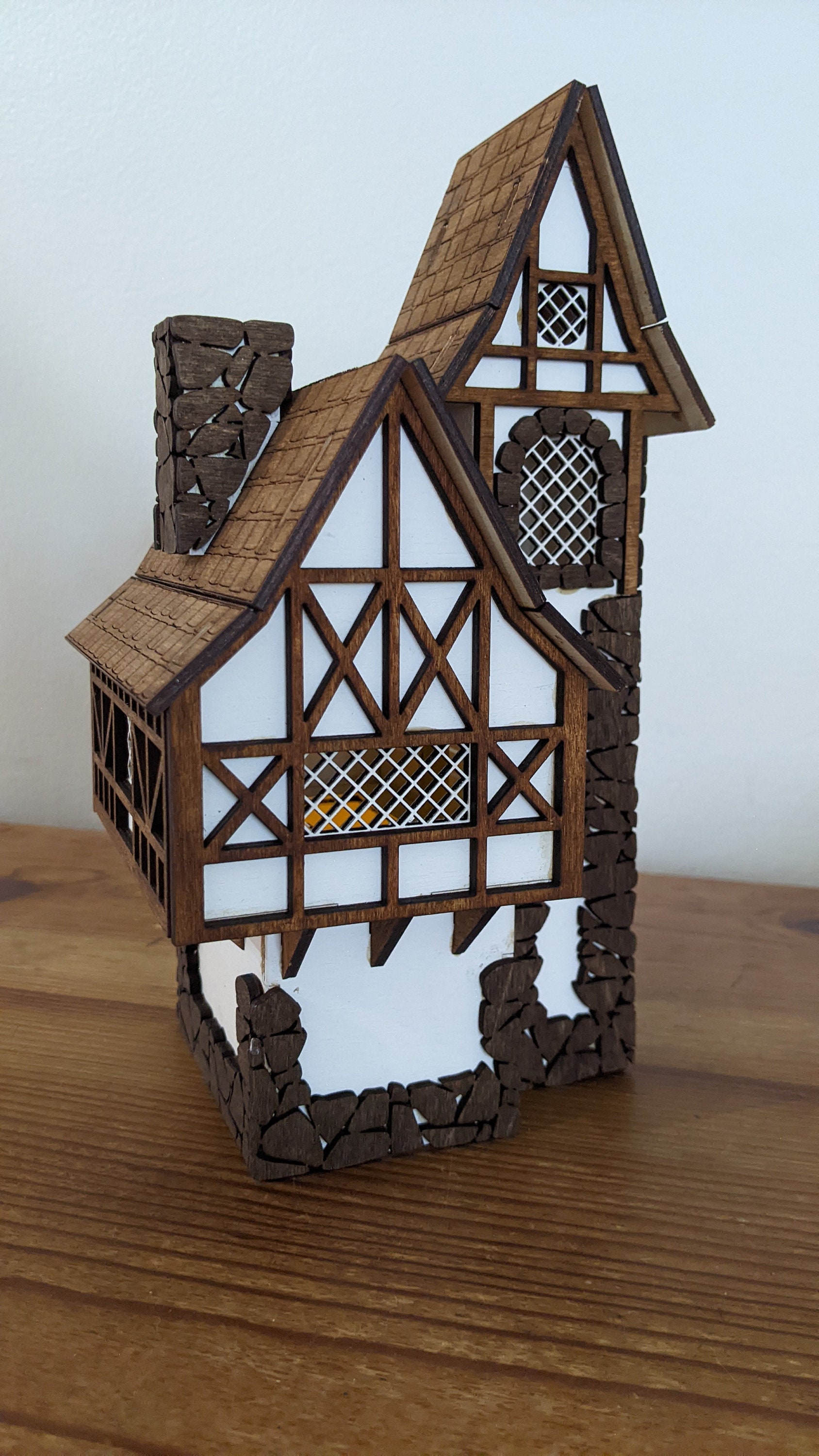 Medieval House Laser Cut DIY Kit Tea Light Holder Home Etsy
