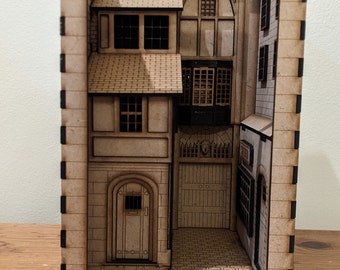 Tudor Alley Book Nook SVG ~ downloadable digital laser file.