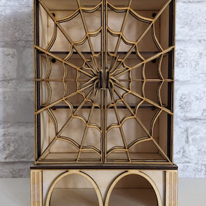 Witches&#39; Potion cabinet book nook DIY kit/ Apothecary Book Nook DIY kit/ Witches&#39; curio cabinet laser cut DIY kit.