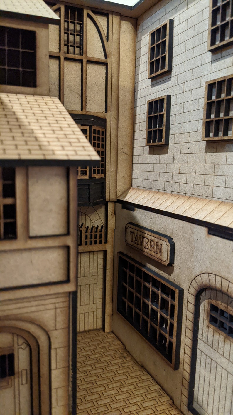 Tudor Alley Book Nook DIY Kit Bookshelf Insert Etsy