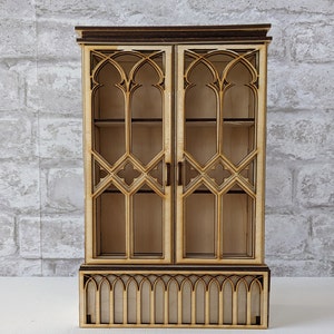 Gothic curio cabinet book nook kit / Potions cabinet book nook shelf insert DIY Kit