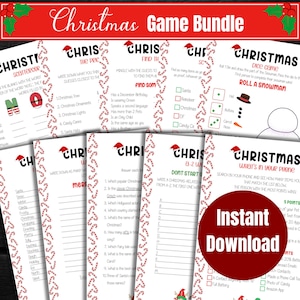KERSTSPELLENBUNDEL | 10 Kerstfeestspellen | Kerstspelen op school | Kantoor Kerst | Afdrukbare kerstspellen