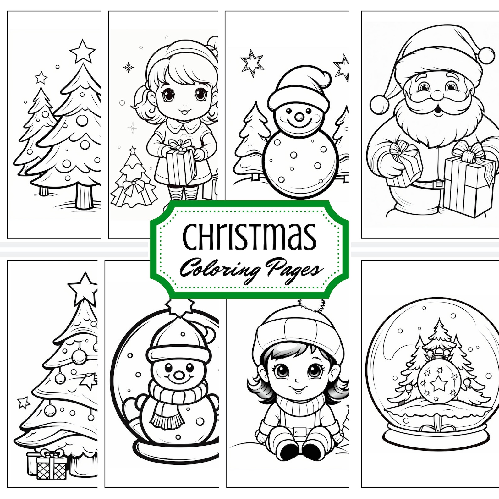 Kids Christmas Coloring Book | Colouring Pages | Instant Download ...