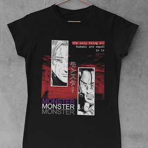 Monster Johan Liebert Kenzo Tenma Unisex Shirt , Monster Anime Shirt Fan Art Mystery Manga, Gift for manga fan,Anime shirt, Gifts shirt