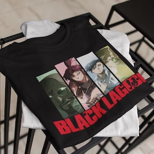 Black Lagoon Anime T-Shirt, Revy Balalaika Manga Waifu Shirt