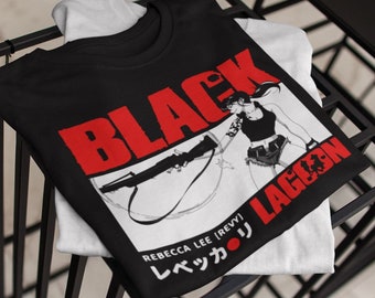 Black Lagoon Anime T-Shirt, Revy Balalaika Manga Waifu Shirt