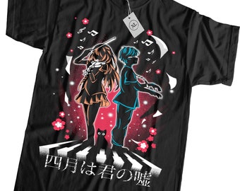 Unisex Your Lie in April Anime T-shirt, Kaori Miyazono Graphic Tee