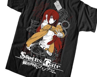 Steins Gate T-Shirt Kurisu Makise Girl Kawaii Waifu Anime Shirt Tee All Size