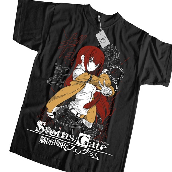 Steins Gate T-Shirt Kurisu Makise Girl Kawaii Waifu Anime Shirt Tee All Size