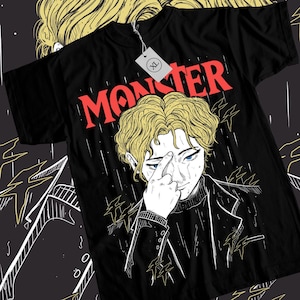 Monster Johan Liebert Kenzo Tenma Unisex Shirt , Monster Anime Shirt Fan Art Mystery Manga, Gift for manga fan,Anime shirt, Gifts shirt