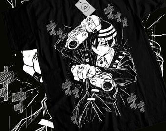 Death the Kid Soul Eater T-shirt Anime Shinigami Grim Reaper Shirt
