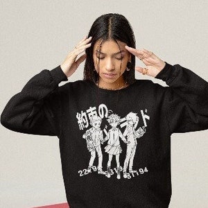 Promised Neverland Sweatshirt, Yakusoku No Neverland Manga Sweater, Emma Ray Norman Anime Sweatshirt, Neverland Japanese Unisex Sweatshirt