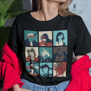 Fantasy Final Seven FFVII Tifa Gaming T-shirt, Anime Waifu materiaal shirt