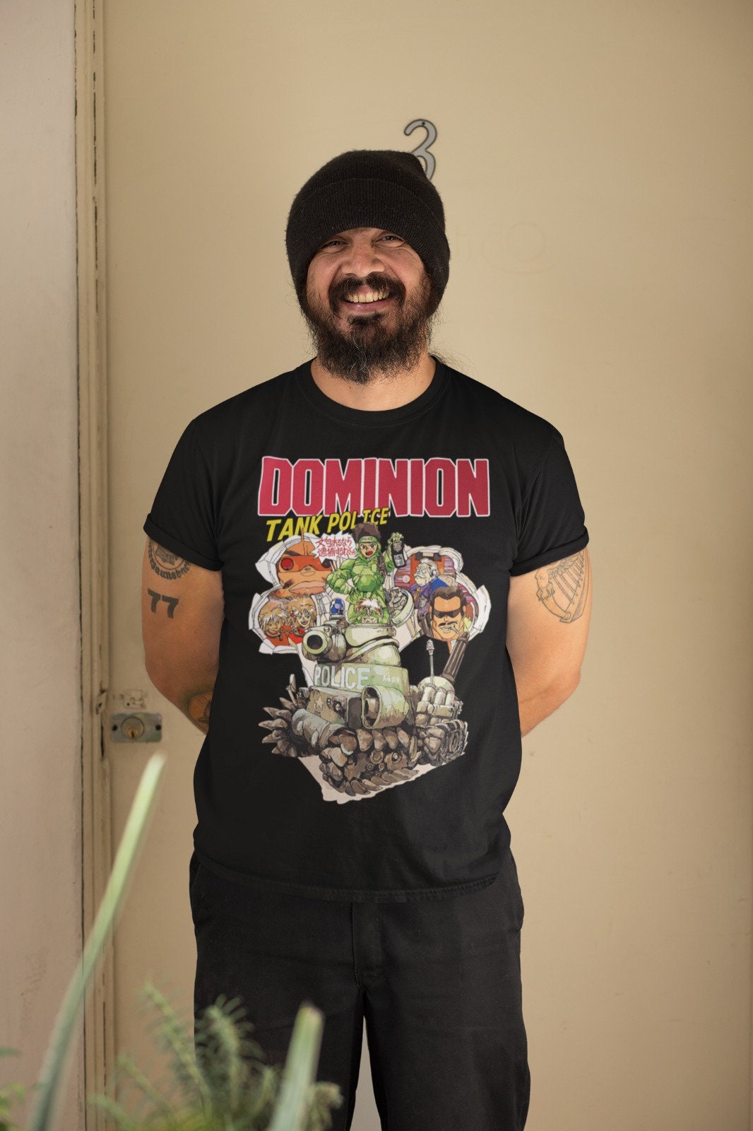 Unisex Dominion Tank Police Retro Anime T-shirt, Manga Waifu Shirt 