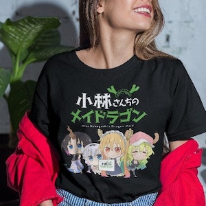Unisex Heavy Cotton Tee Miss Kobayashi&#39;s Dragon Maid, Cosplay, Anime, Manga, Adult T-Shirt