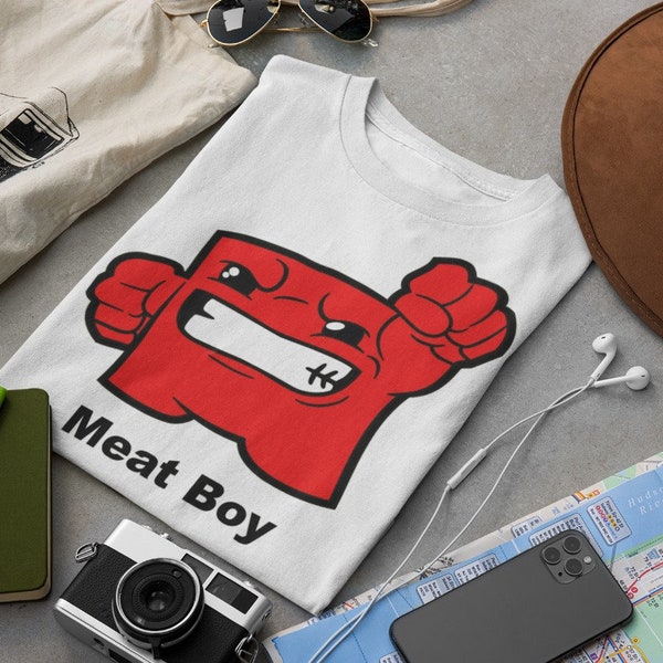 Unisex Super Meat Boy Shirt, Video Game T-Shirt, Indie Shirt