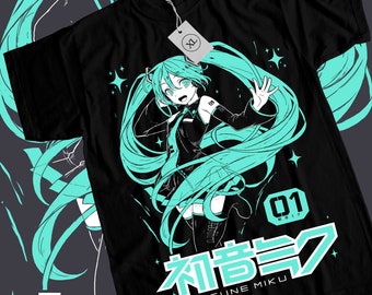 Hatsune Miku T-Shirt Anime Girl Kawaii Project Diva Vocaloid Shirt