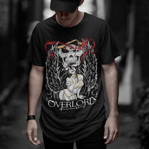 Albedo Overlord Tshirt, Anime Overlord Character, Demon Girl, Succubus, Ainz Ooal Gown, Momonga, Tomb of Nazarick, Anime Streetwear image 3