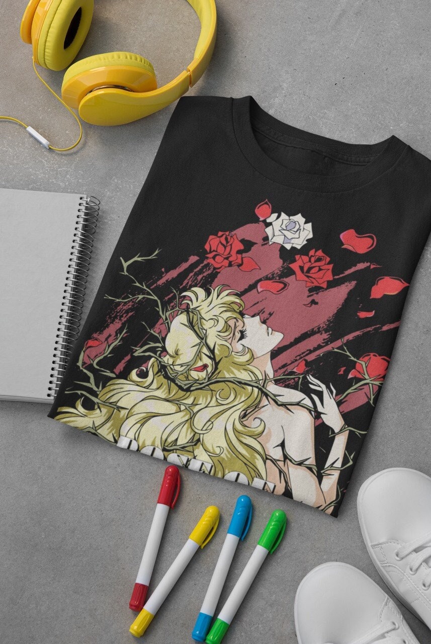 Unisex Rose of Versailles Lady Oscar Retro Anime T-Shirt, Manga Shirt