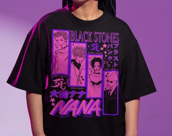 Nana Osaki T-shirt Black Stones Girl Kawaii Manga Anime
