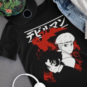 ユニセックス デビルマン クライベイビー アニメ Tシャツ、不動
