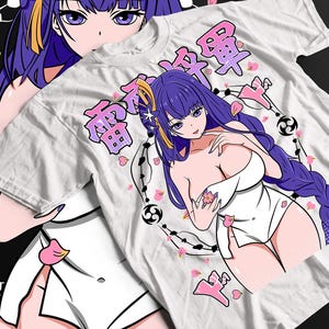 Unisex Waifu Material Anime T-Shirt, Anime Girl Lewd Shirt
