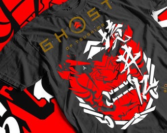 Ghost of Tsushima T-shirts, Jin Sakai T-Shirt, Sakai Clan, Japan T Shirt Clothing, Gift Ideas, Oni T-Shirt, Unisex Shirt