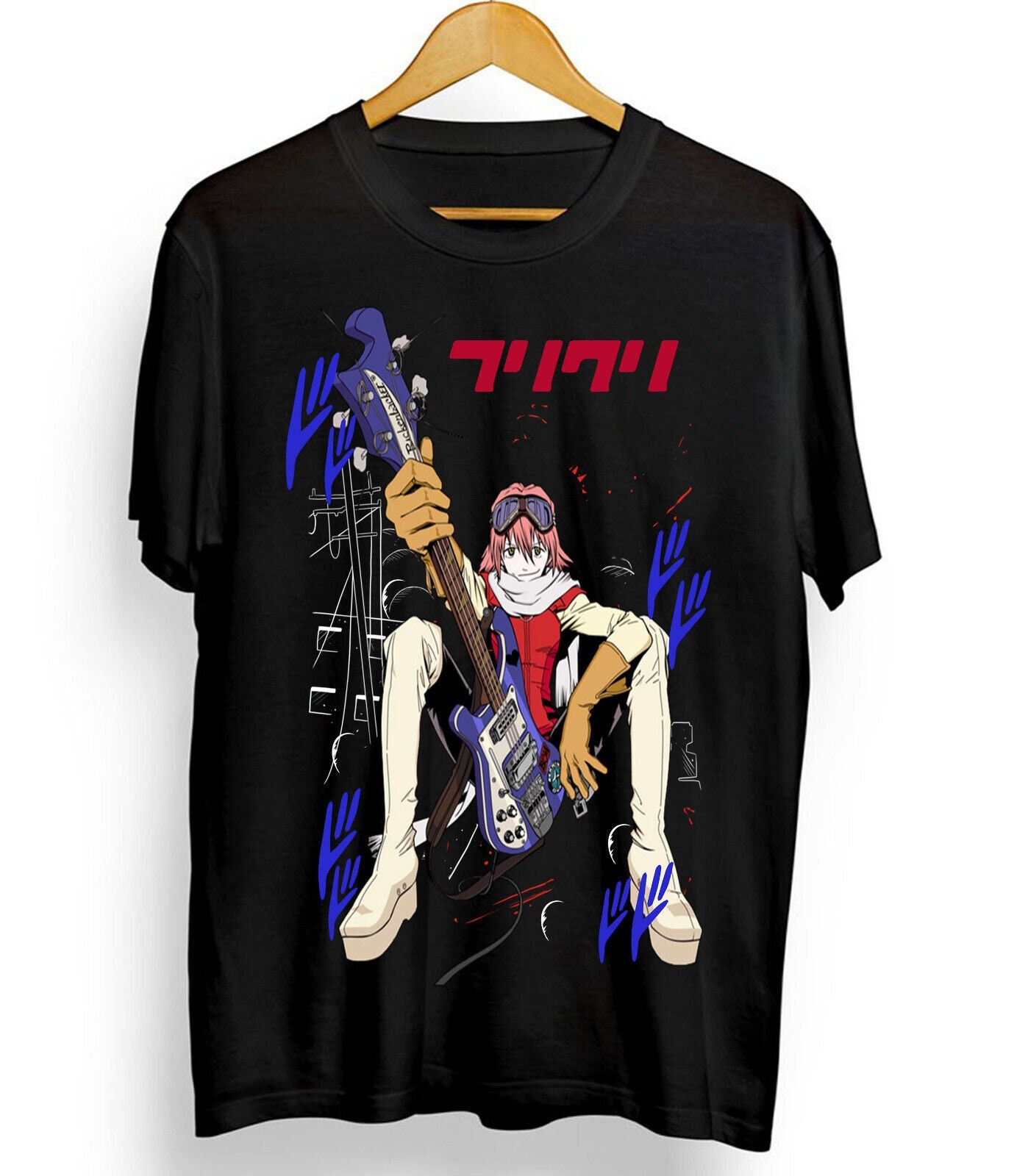 Haruko Haruhara New T-shirt FLCL Fooly Cooly Anime Haruhara