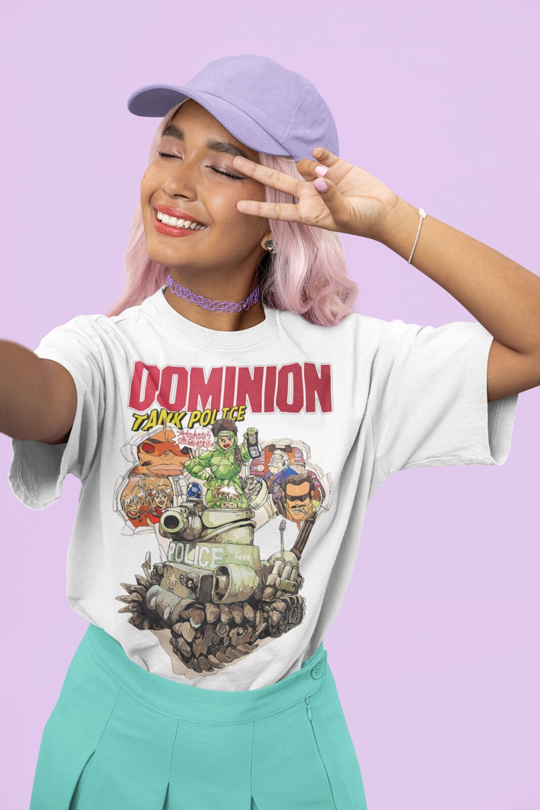 Unisex Dominion Tank Police Retro Anime T-shirt, Manga Waifu Shirt 