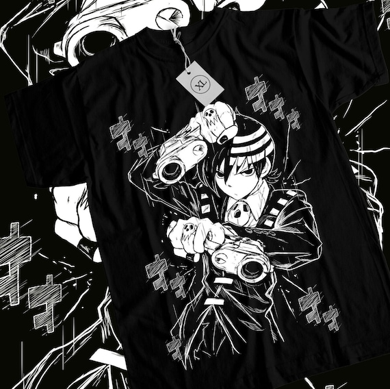 Death the Kid Soul Eater T-shirt Anime Shinigami Grim Reaper Shirt