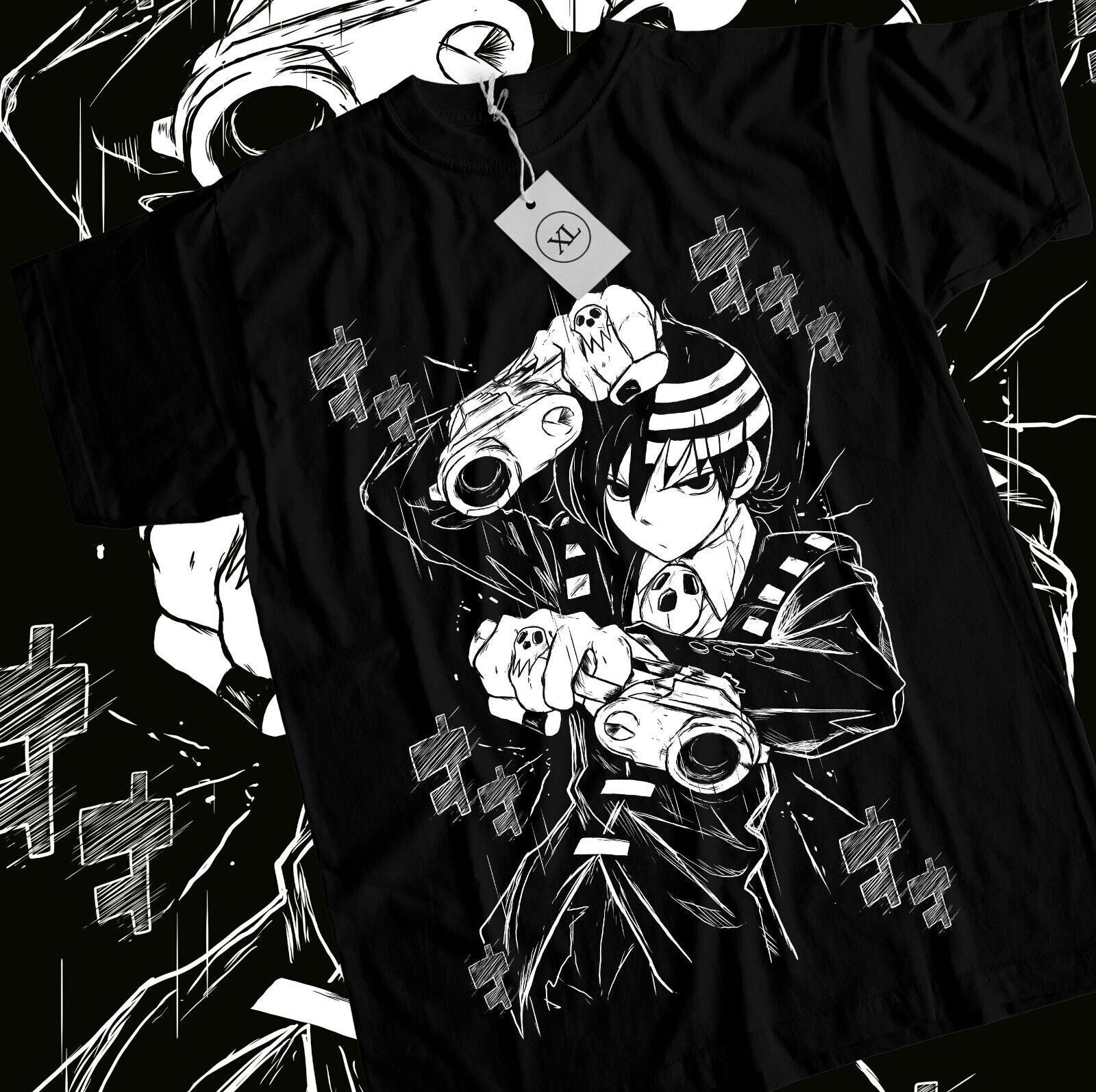 Death the Kid Soul Eater T-shirt Anime Shinigami Grim Reaper Shirt