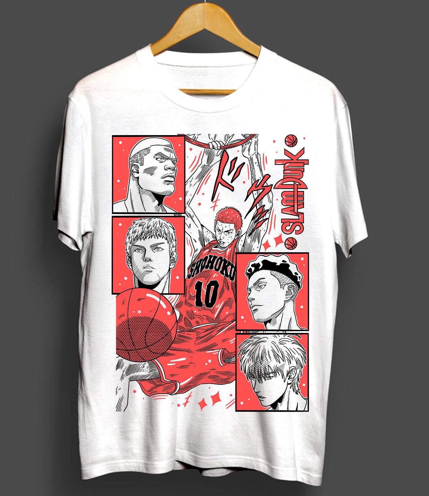 Slamdunk Tshirt, Slamdunk Anime, Hanamichi Sakuragi Shirt, Shohoku