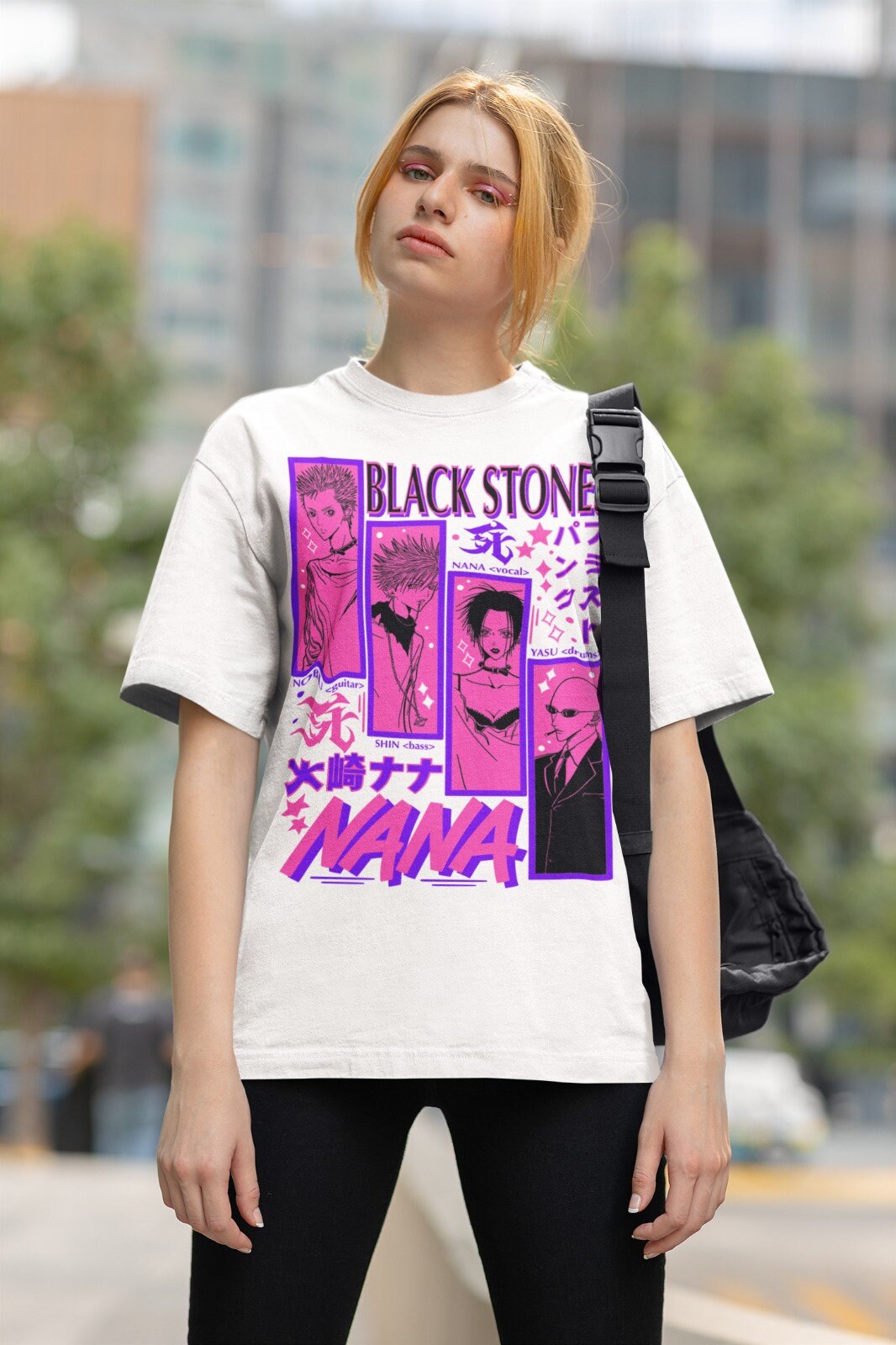 Manches Ajustées T-shirt Délavé à L'acide Surdimensionné Affiche Rétro