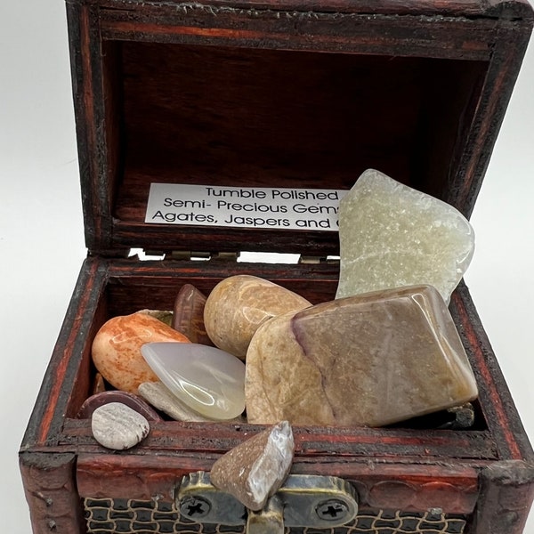 Treasure Chest filled with crystal tumbles, chips and extras.