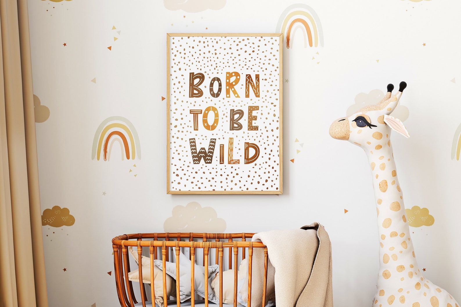 Boho Nursery Wall Art Prints Safari Green Decor Boho Kids - Etsy