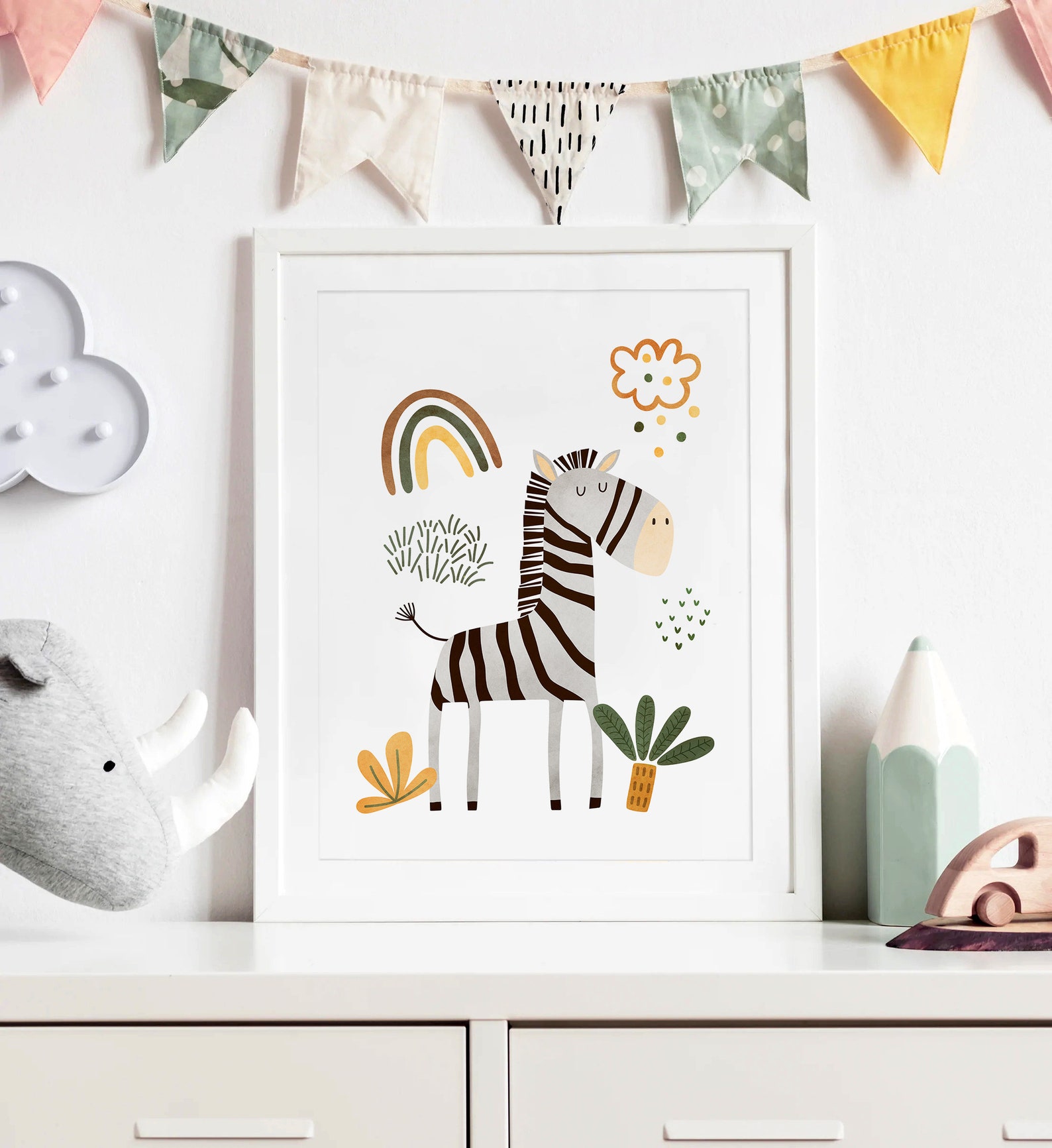 Custom Boho Jungle Animal Wall Décor Safari Nursery Art Print - Etsy