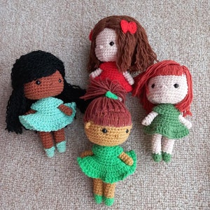 Small 13cm handmade crochet amigurumi doll