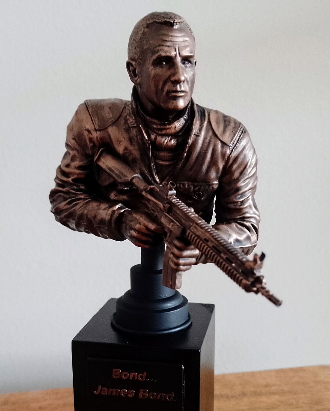 James Bond Gift 007 Daniel Craig Figure Bronze Finished James Bond Bust ...