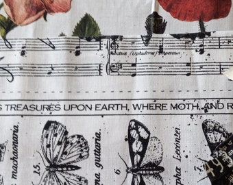 Riley Blake floral and butterfly graphic design fabric Junk Journaler&#39;s cover kit