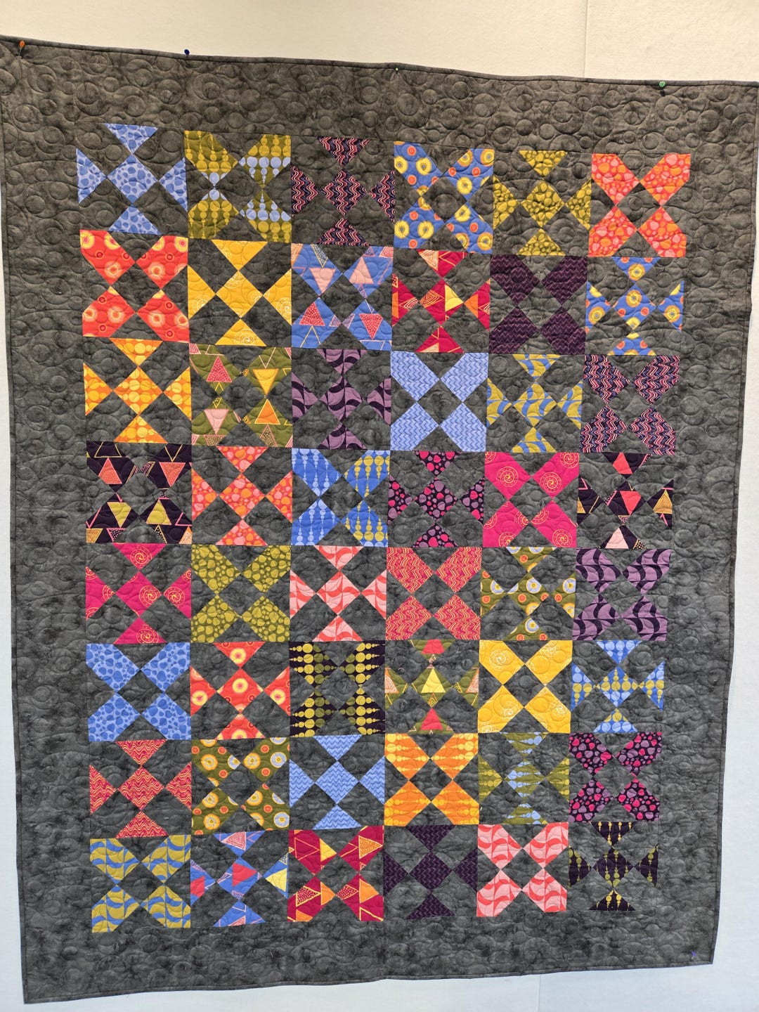 Modern Geometric Cozy Quilted Throw Using 