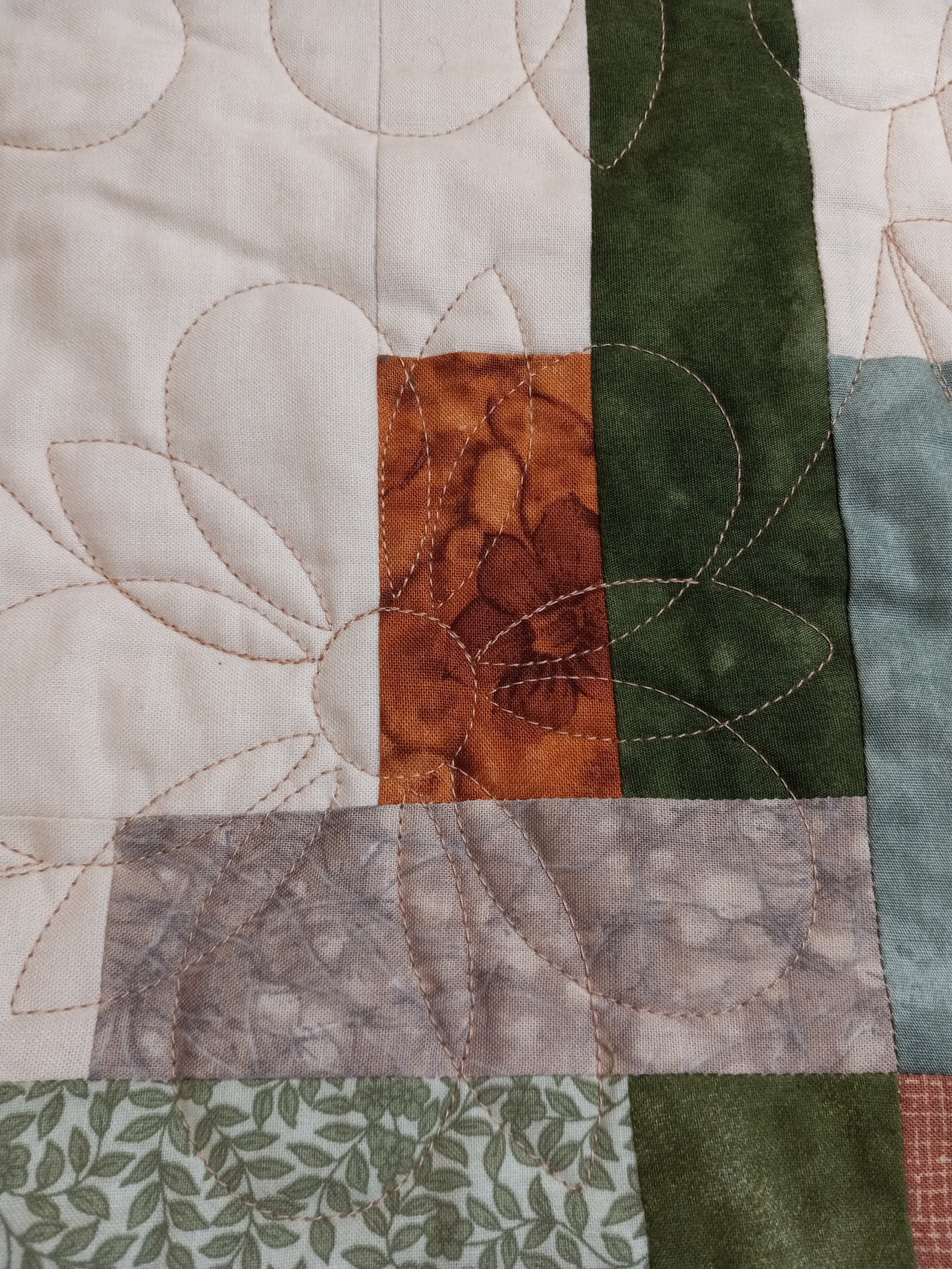 Queen Size Handmade Quilt in Traditional Colors and Pattern Etsy