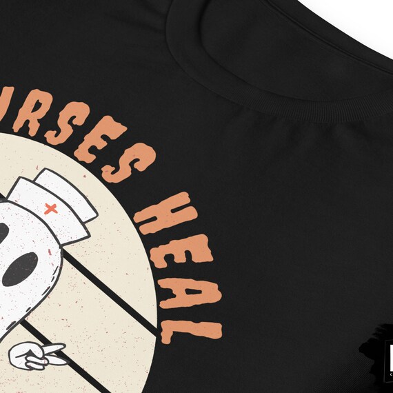 Retro Halloween Nurse Shirt, Halloween Ghosts Nursing T-Shirt, Halloween Gift For Nurse, Nurse Fall Tshirt, Nursing Tee, Registered Nurse