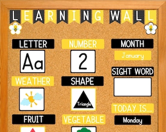 Vorschule Lernwand | Hummel Lernwand | Vorschulwand | Klassenzimmer Dekor | Lernbrett | Circle Time Learning