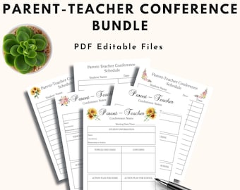 Parent Teacher Conference Forms | Parent Teacher Conference Bundle | Forms for Parent Conference | Classroom Forms | Parent Meeting Forms