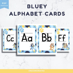Alphabet bleu clair | Décoration de salle de classe | Ensemble de décoration pour la classe | Décoration murale pour la classe | Cartes de l'alphabet | Décoration bleue pour la classe | Alphabet | Décor bleu