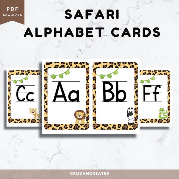 Jungle Safari Classroom Alphabet - Etsy