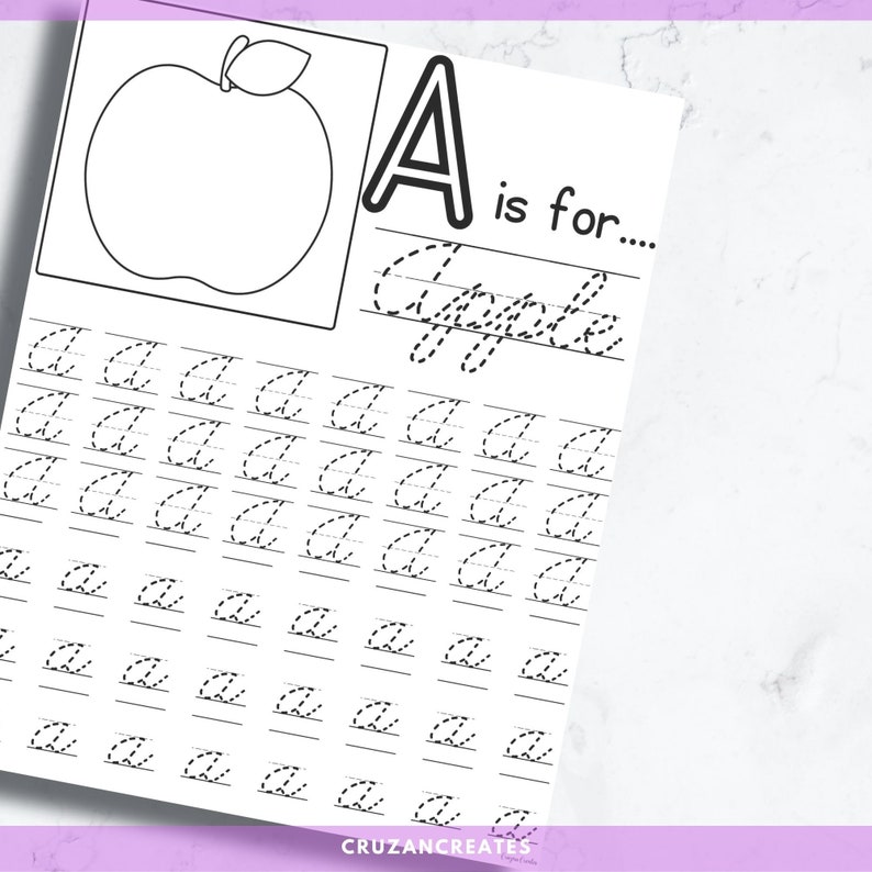 Cursive Handwriting Worksheet | Cursive Worksheet | Cursive Alphabet ...