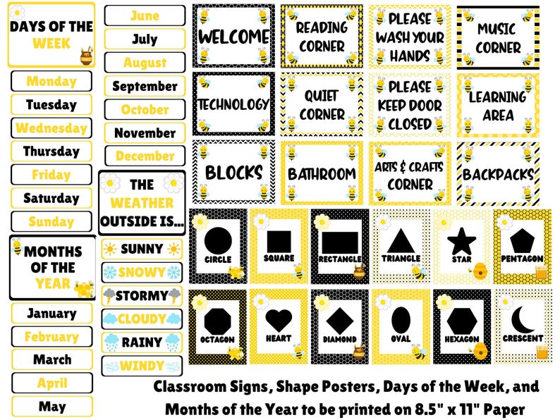 Bumble Bee Class Decor | Learning Decor | Classroom Decorations ...
