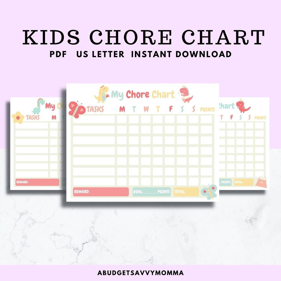 Kids Chore Chart Chore Chart for Kids Weekly Chore Chart Weekly Task ...