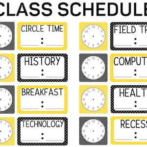 Dagschema voor de klas | Lesrooster | Dagschemakaarten | Klaslokaaldecoratie | Hommel decor | Dienstregeling | Lesrooster